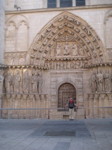 Phil at side door to the Burgos Cathedral.