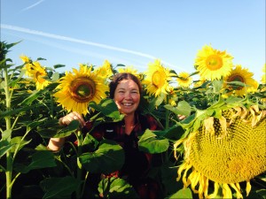 Grace accidentally in Sunflowers