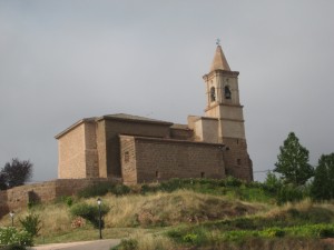 A church on a hill in Navarre.
