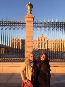 Alida on left and Anamaria in Madrid.