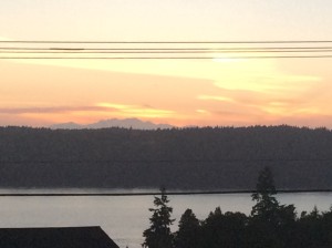 View off the west side of Vashon last evening.  Looks beautiful after a day in the hospital.