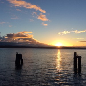 Sunrise from Vashon Island from a few months ago.  